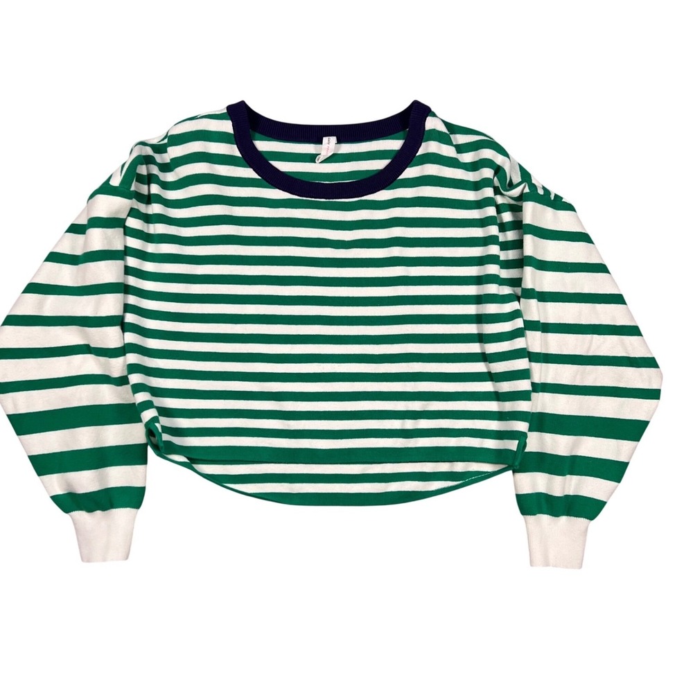 Daily Practice by Anthropologie Striped Crew Long Sleeve Sweater Women's XL